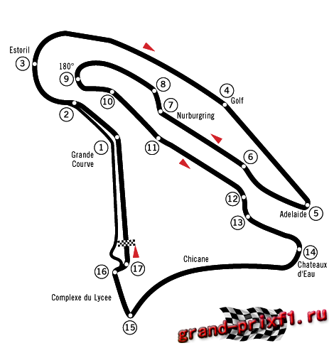 Онлайн Гран при Франции 1992 (Маньи-Кур)